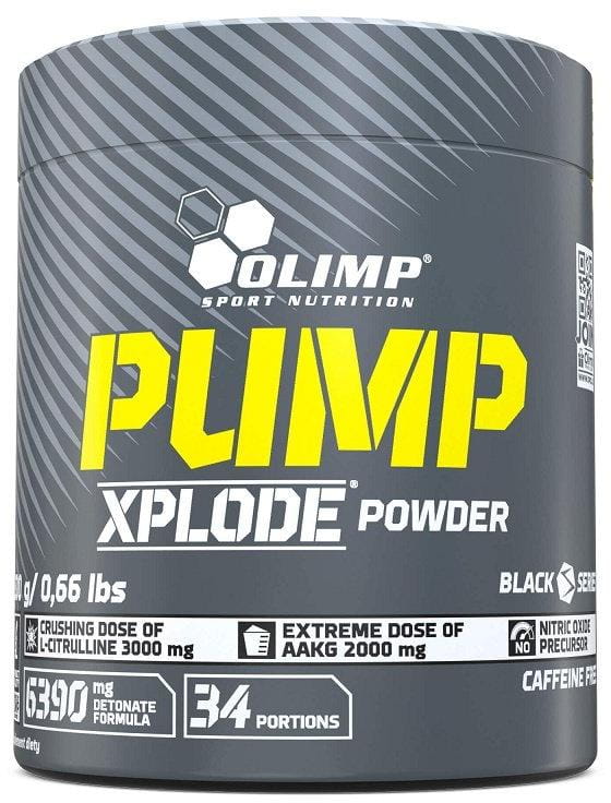 Doplněk stravy Olimp Pump Xplode 300g, předtréninková vasodilatační směs bez kofeinu a kreatinu